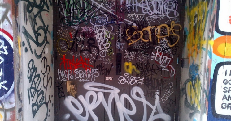 Transportation Hub Subway Cars Tagged With Graffiti Brazen