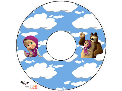 Masha y el Oso: Etiquetas para Candy Bar para Imprimir Gratis. Etiquetas de Masha y el Oso para CD's.