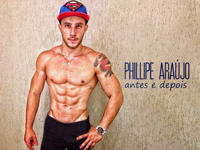 Aos 23 anos, Phillipe Araújo mostra o shape sarado conquistado com treino pesado e dieta regrada. Foto: Arquivo pessoal