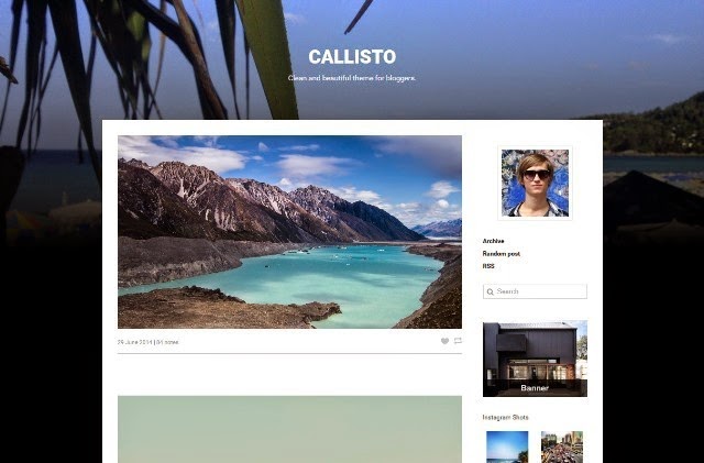 Callisto - Responsive Free Tumblr Theme