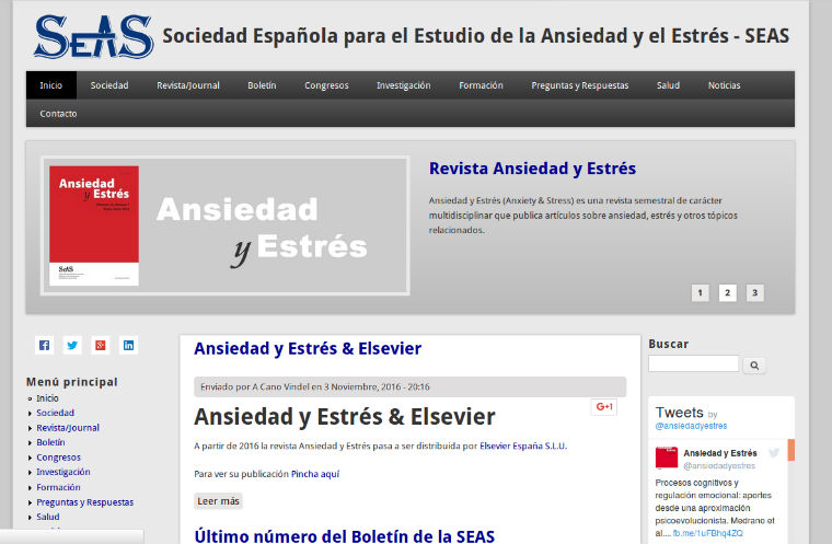 Sociedad Española para el Estudio de la Ansiedad y el Estrés ansiedad y estrés