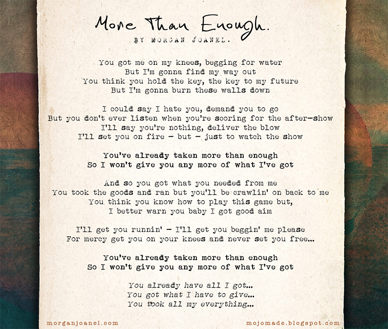 More Than Enough Mothers Day Song Lyrics More Than Enough: A Music Video | mojomade