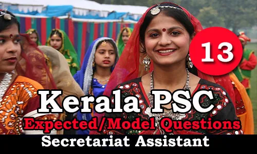 Kerala PSC Secretariat Assistant Expected Questions - 13