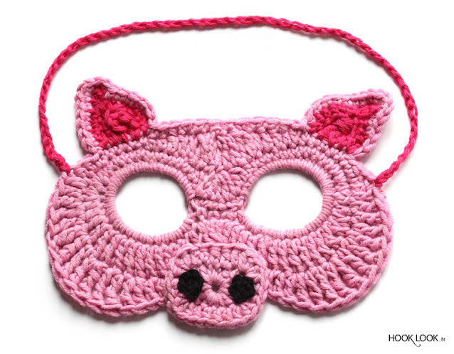 pig mask to crochet