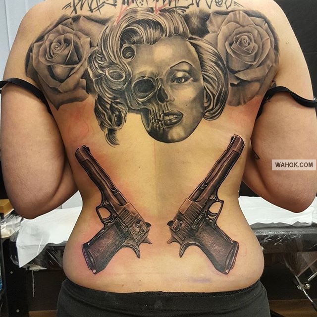 Gambar Tattoo 3D Tembak Terbaru Di Dada, Punggung, Paha, Leher, Betis, Paling Keren