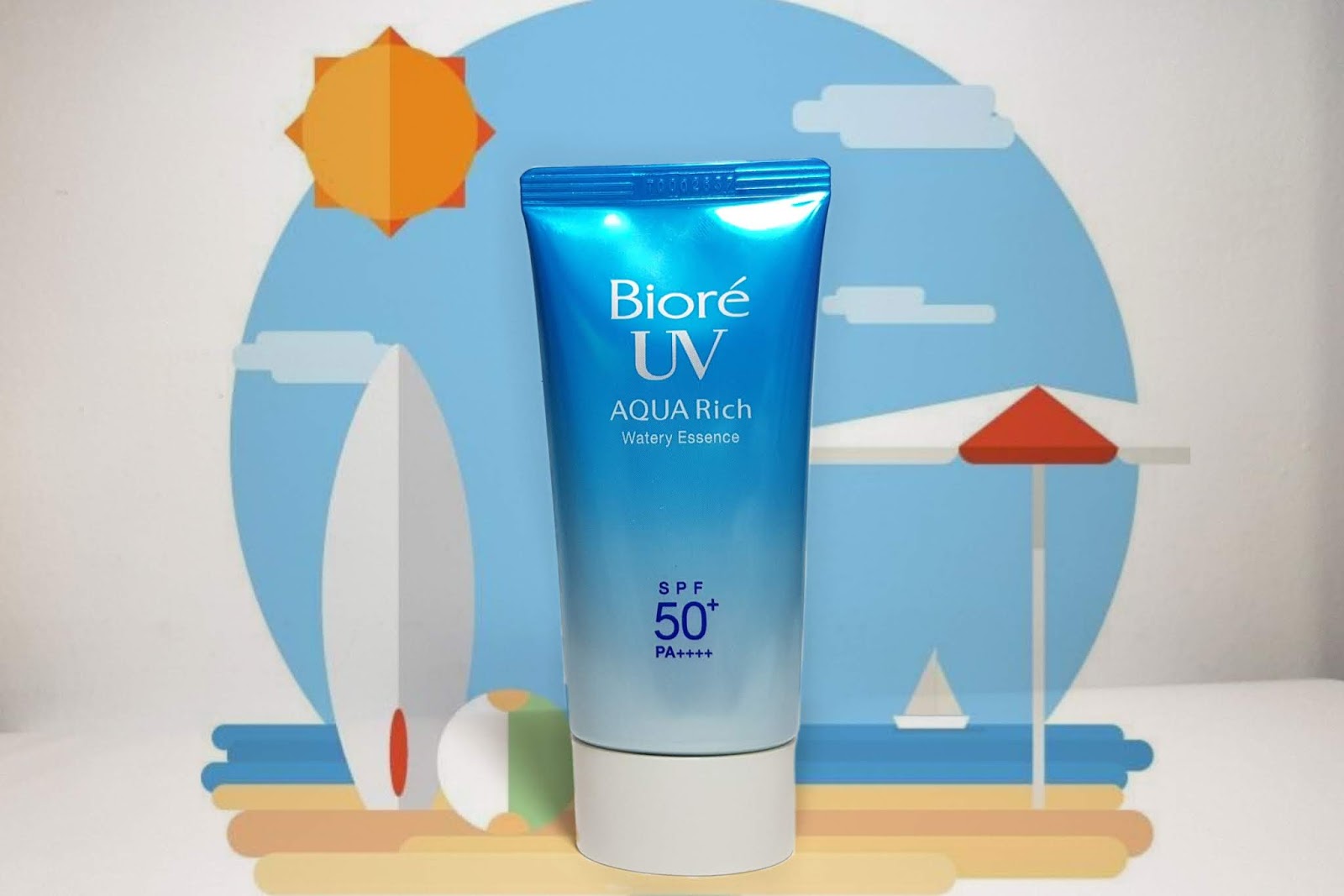 Biore - UV Aqua Rich spf50+ pa+++. Biore UV spf50+ до жирной кожи. Biore Aqua Rich Swatch.