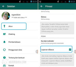 Menghilangkan Tanda Ceklis Biru di WhatsApp 3 Menghilangkan Tanda Ceklis Biru di WhatsApp 3