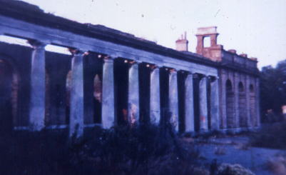 The colonnade during clearance work by GRS  1978