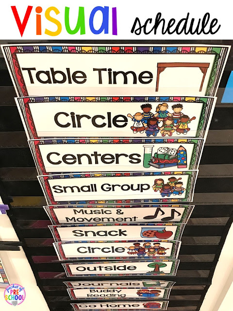 Preschool Daily Schedule and Visual Schedules - Pocket of Preschool