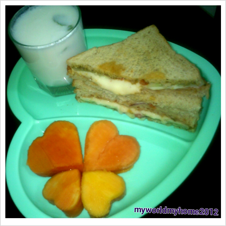 All about my world... Mint Chutney Sandwich Kids Evening Snack Combo