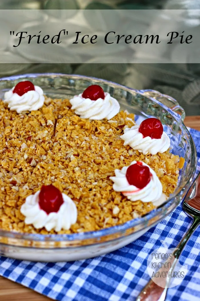 "Fried" Ice Cream Pie #IceCreamWeek Easy restaurant food at home! "Fried" Ice Cream Pie #IceCreamWeek Easy restuarant food at home!