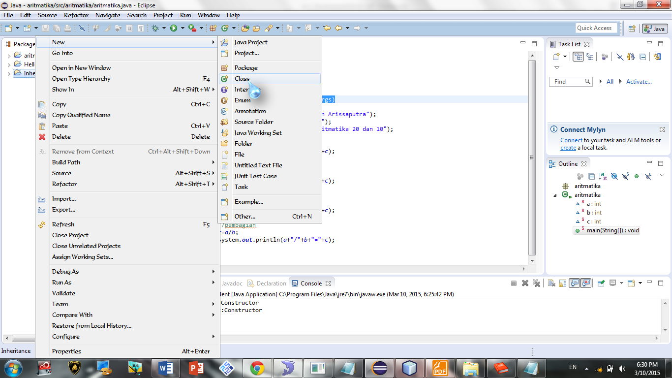 Inheritance / Pewarisan pada Java Eclipse ~ Ankmon