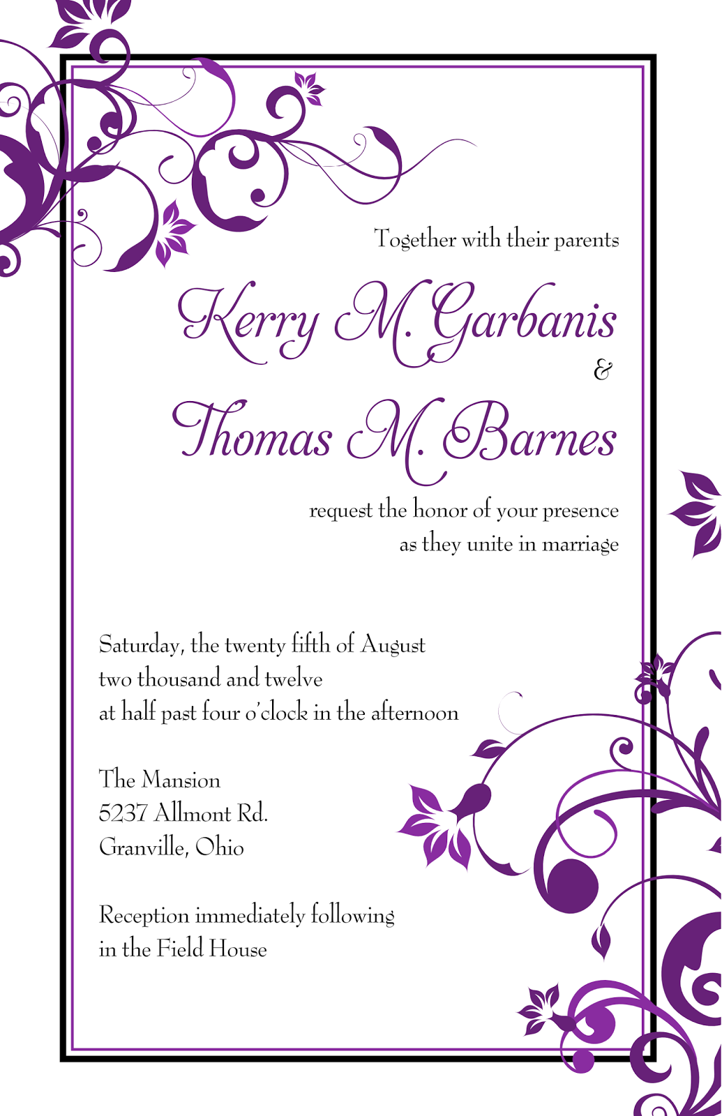 Signatures by Sarah Savethedate and wedding signs for Kerry
