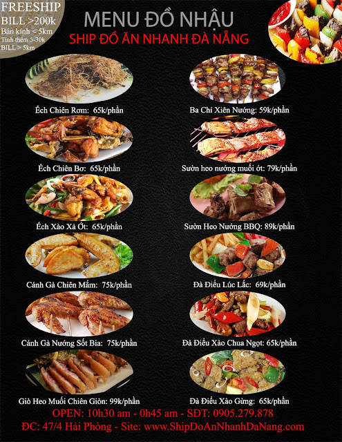 menu đồ ăn nhậu mới đà nẵng menu đồ ăn nhậu mới ship tận nhà tại đà nẵng