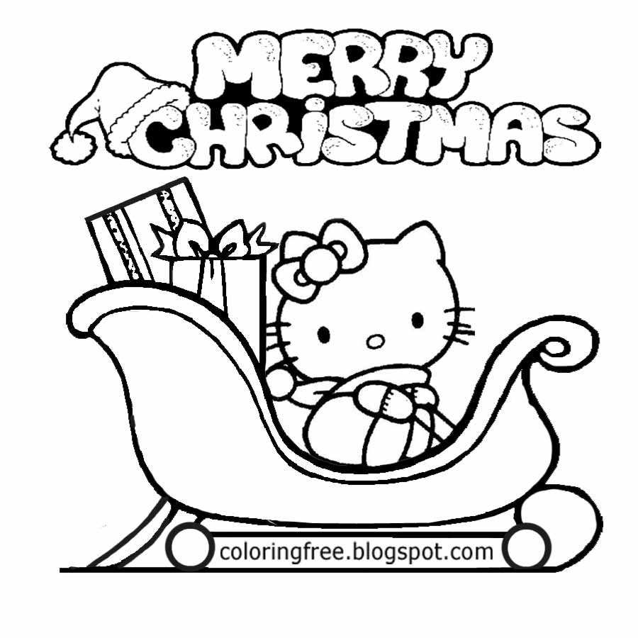 Free Coloring Pages Printable Pictures To Color Kids Drawing Ideas Cute Hello Kitty Christmas
