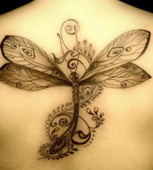 Contoh Gambar Desain Tatto Keren Wanita Artinya Capung Sederhana