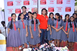 Sachin Tendulkar graces Coca Cola NDTV's Support My School 100th school launch