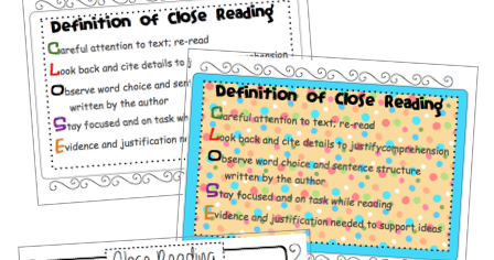 tally tales close reading resource update close reading definition