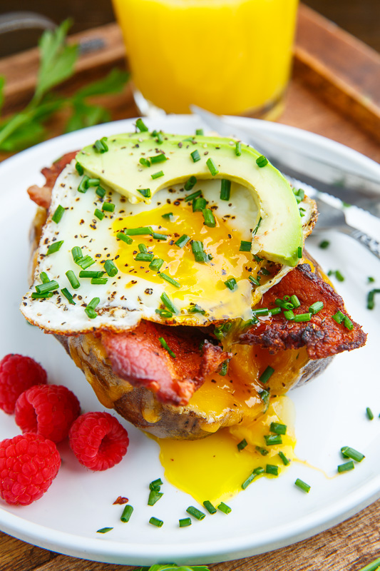Slow Cooker Breakfast Baked Potatoes Slow Cooker Breakfast Baked Potatoes