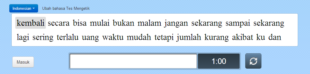 Tes Mengetik Online | Dan1-D