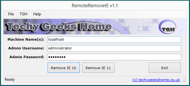 RemoteRemoveIE v1.1 Released 14
