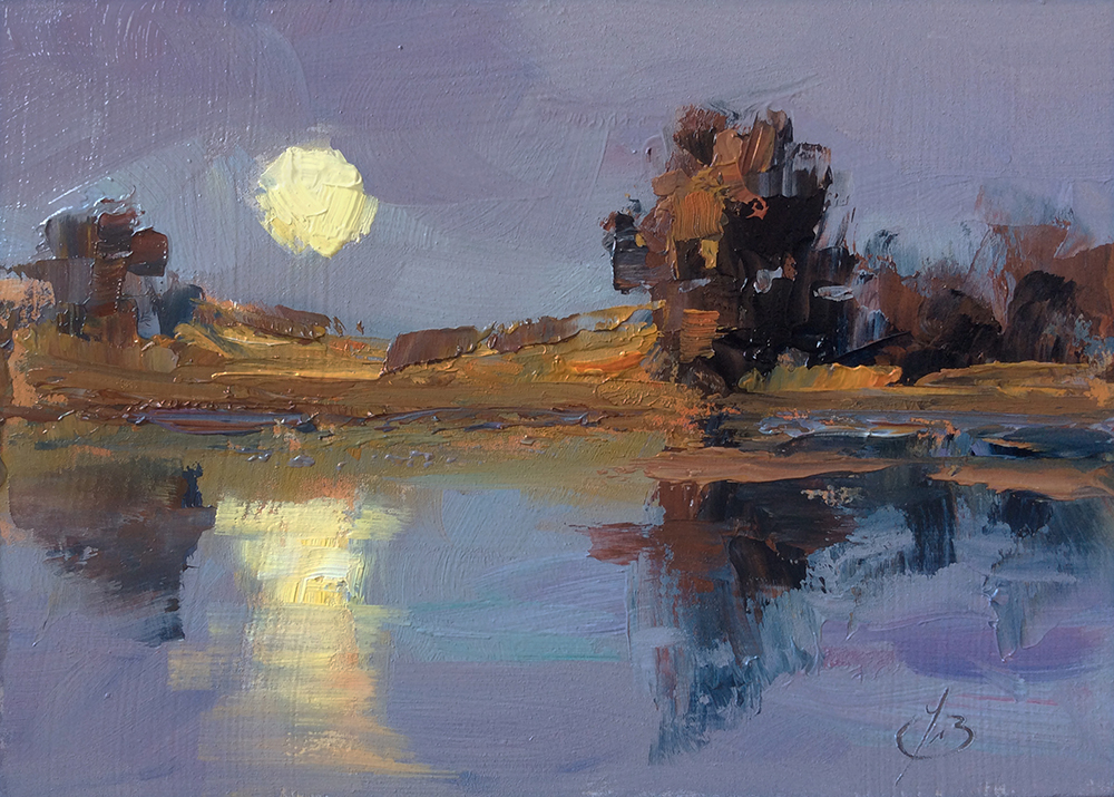 TOM BROWN FINE ART: FULL MOON, NOCTURNE by TOM BROWN