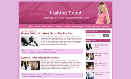 Fashion Trend Blogger Template | Template Bot Update