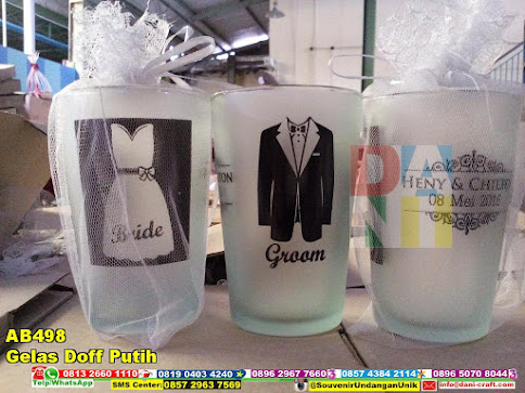 jual Gelas Doff Putih