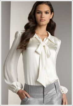 satin blouse blouses feminine silk bow shirts tie dress sexy office sleeve dressed