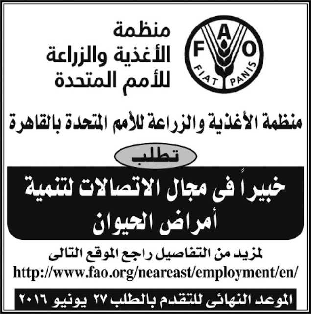 تعلن المنظمه الغذائيه والزراعه للامم المتحده تعلن المنظمه الغذائيه والزراعه للامم المتحده