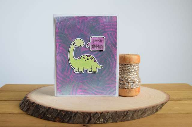 Dinosaur Card by Jess Crafts featuring Neat and Tangled Prehistoric and Shimmerz Paints #neatandtangled #jesscrafts #shimmerzpaints
