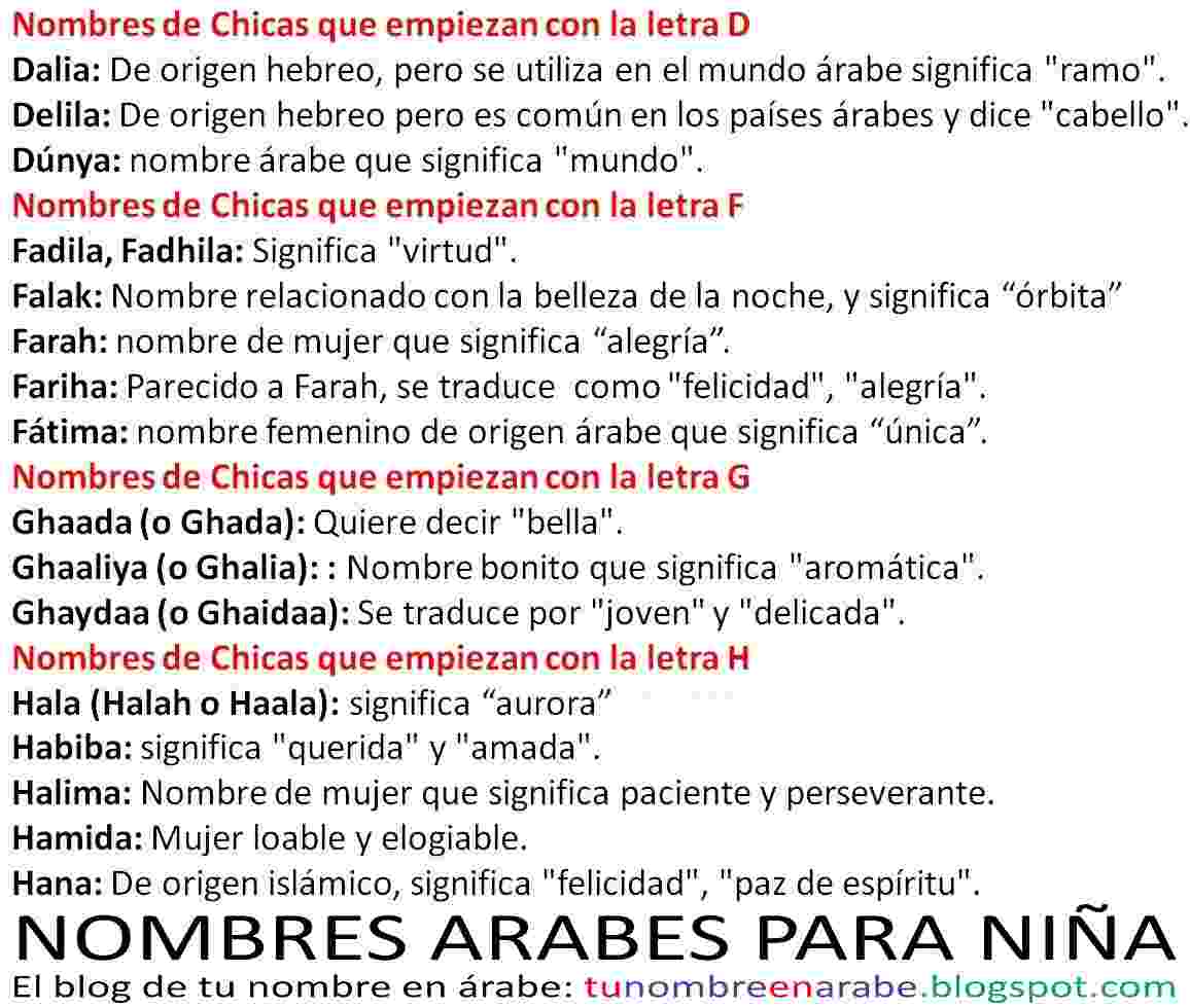 TU NOMBRE EN ÁRABE Nombres Árabes