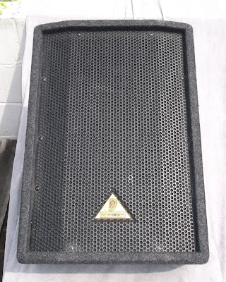 Image of a Behringer monitor speaker system - top view