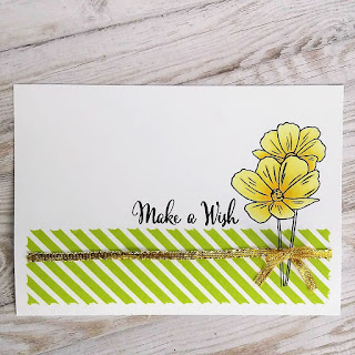 CAS card with Cosmos stamp set from Uniko