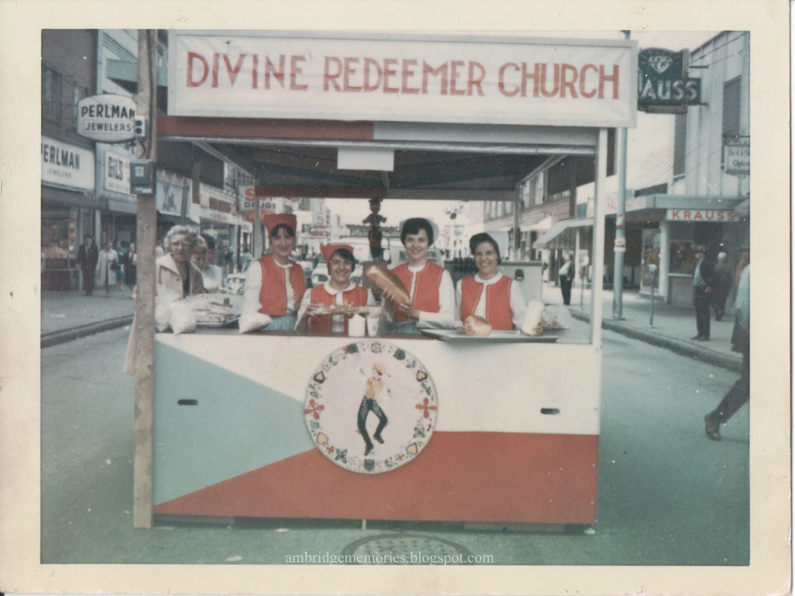 Ambridge Memories Group photo Divine Redeemer booth, Nationality Days