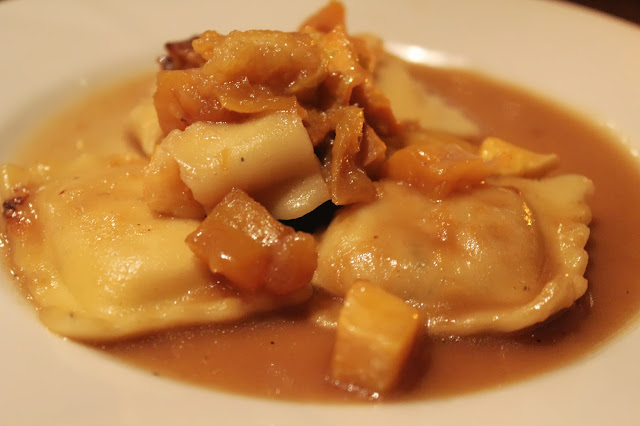 Butternut squash ravioli at Piattini Wine Cafe