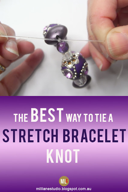 The best way to tie a secure knot in beading elastic inspiration sheet