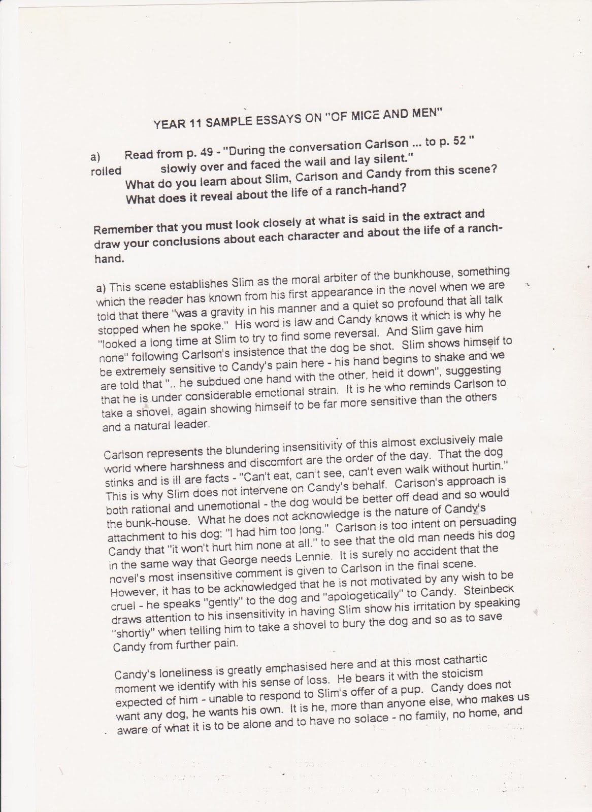 crooks monologue 2 essay Curley's wife, like the other players in the drama, is simply a character type and the only woman in the plot she is defined by her role: curley's wife or poss. crooks monologue 2 essay Curley's wife, like the other players in the drama, is simply a character type and the only woman in the plot she is defined by her role: curley's wife or poss.