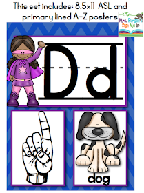 American Sign Language Alphabet  Classroom Decor