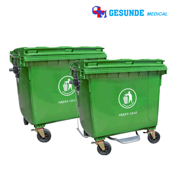 Jual Tempat Sampah Plastik Ukuran Besar 1100 Liter Tempat Sampah Plastik Ukuran Besar 1100 Liter