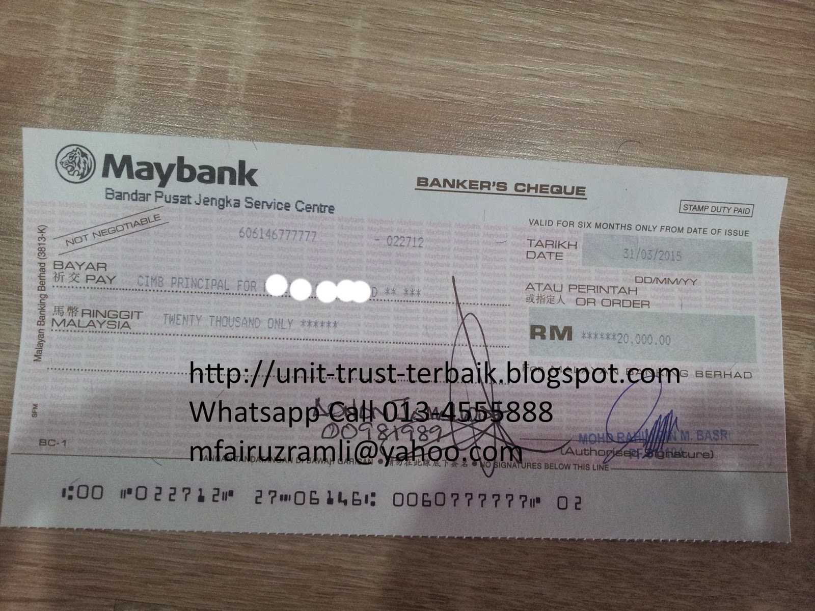 Pelaburan Cash Unit Trust RM20000 En Ramli Pelaburan Cash Unit Trust RM20000 En Ramli
