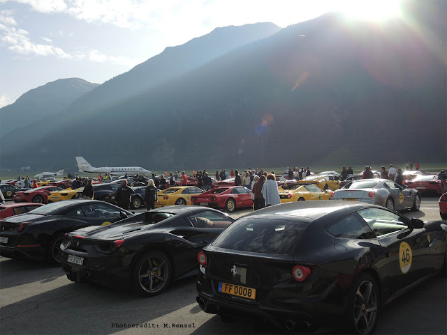 Ferrari, Flugplatz Samedan in der Schweiz 