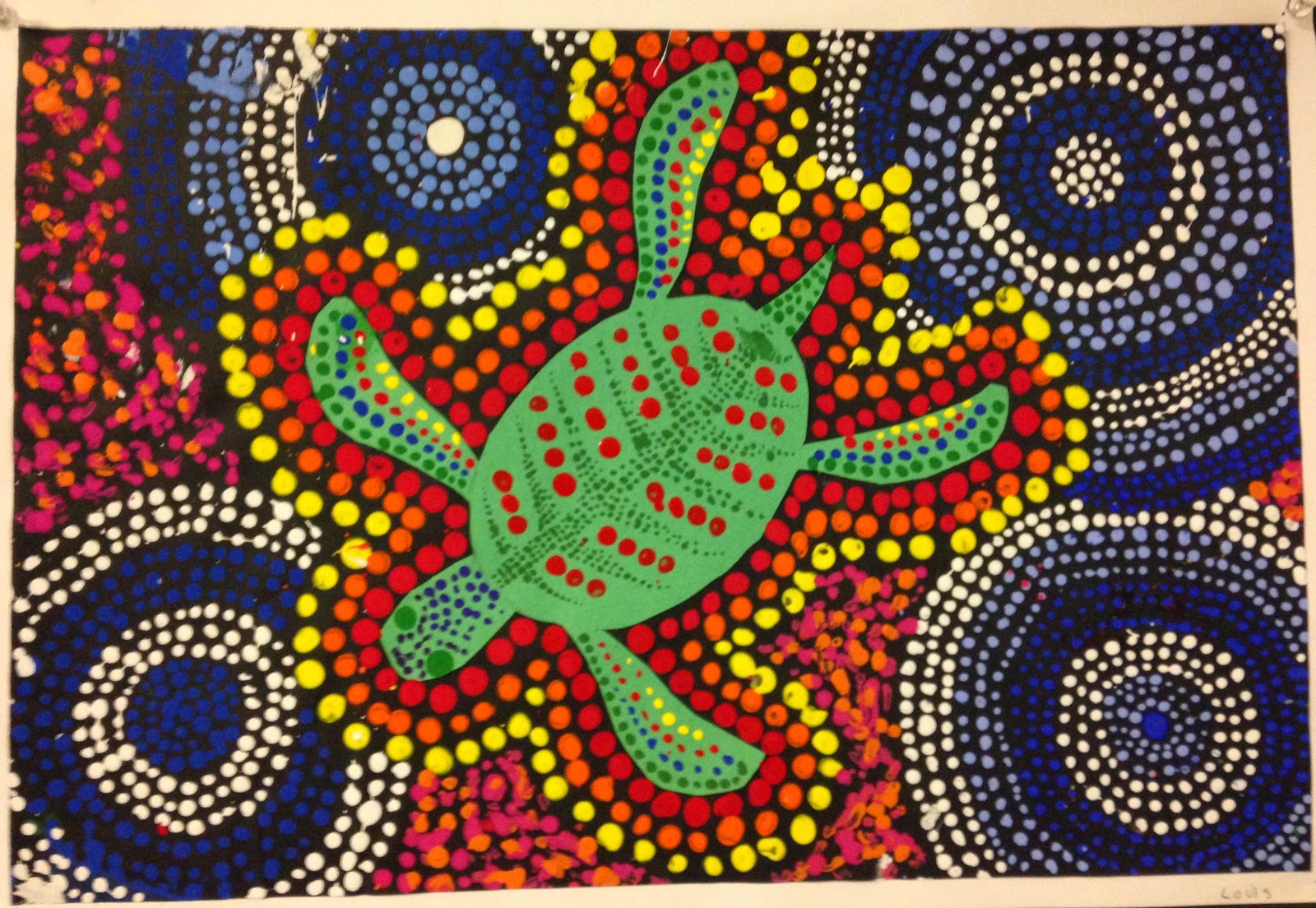 sylvandale-middle-school-art-class-aboriginal-dot-paintings