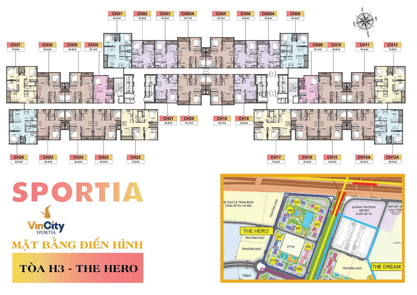 Mặt bằng Tòa H3 VinCity Tây Mỗ Mặt bằng Tòa H3 VinCity Tây Mỗ
