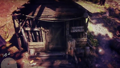 west of Grizzlies, Torn Treasure Map, Right Part, Location, Red Dead Redemption 2, Grizzlies, Hermit's hut