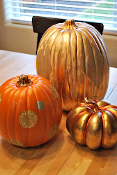 pumpkins project designs painted gold dawn golden