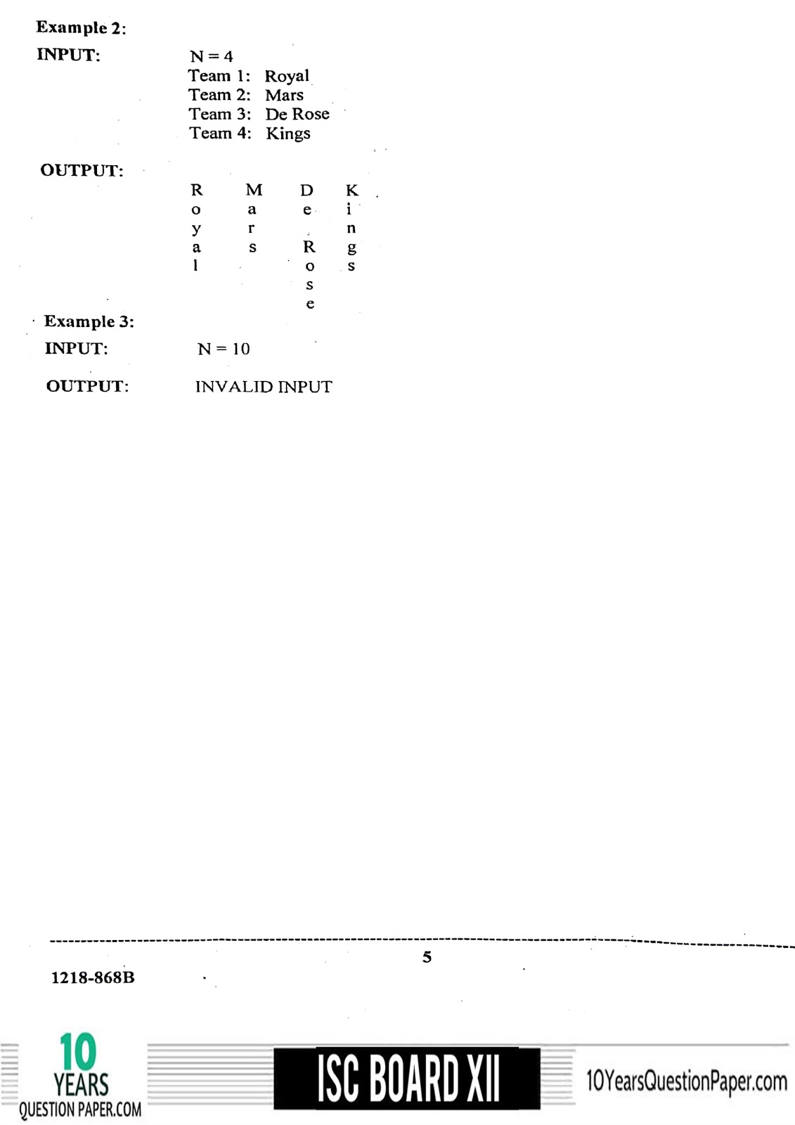 ISC board 2017-2018 class 12th computer science Practical question paper ISC 2018 class 12th Computer Science Practical question paper