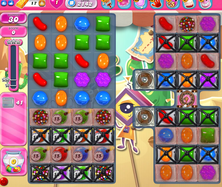 Candy Crush Saga level 2142 Candy Crush Saga level 2142