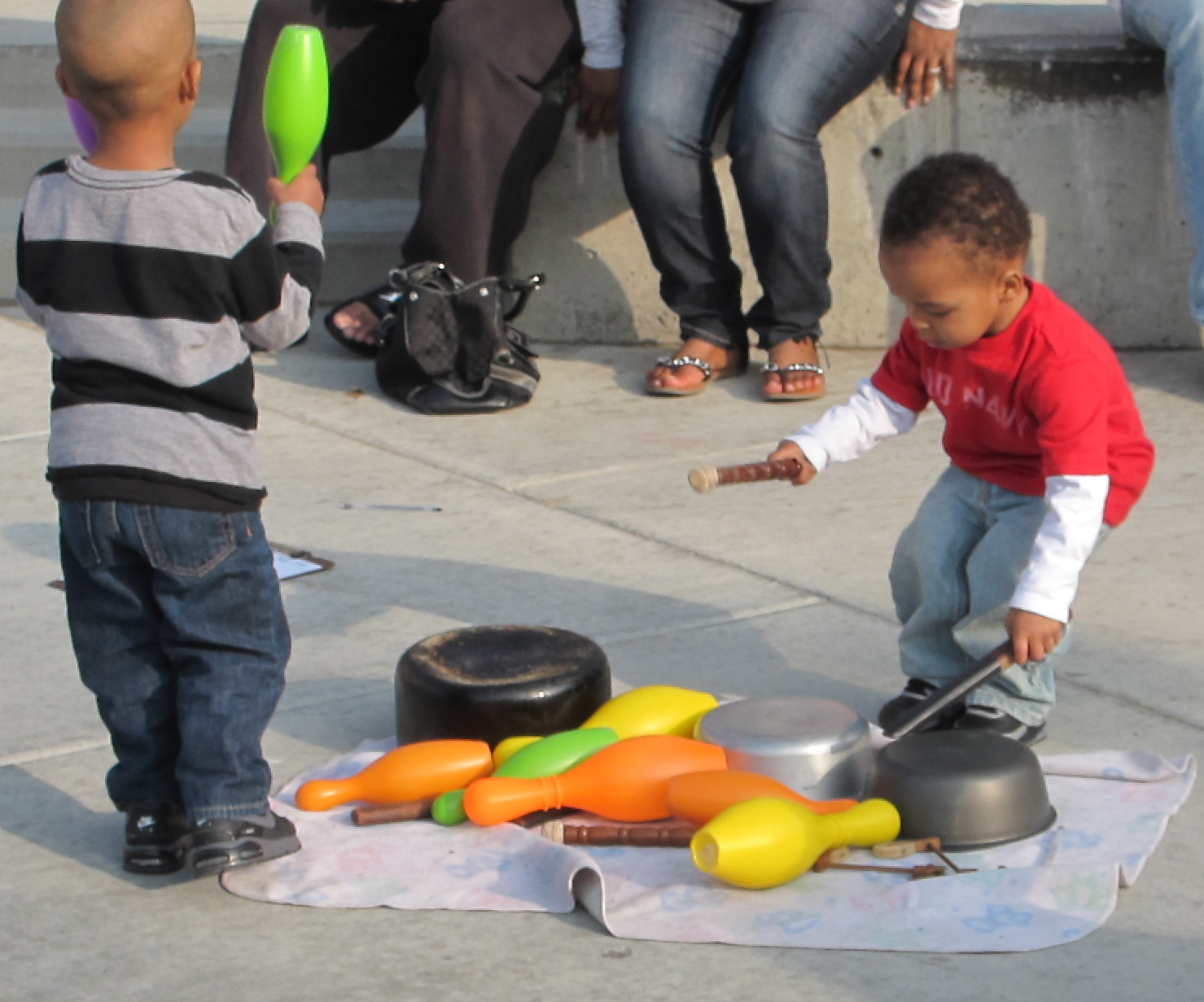MilesIsland Drum Circle Bangin on Pots and Pans