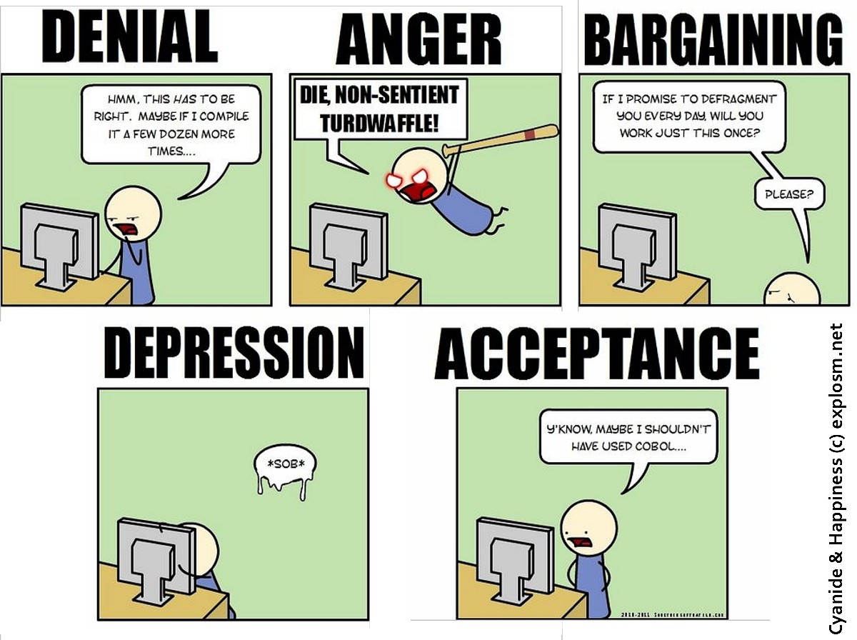 5 Stages of Developer Grief - Attic Moth